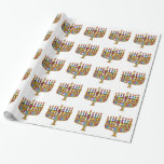 Judaica Happy Hanukkah Dreidel Menorah Wrapping Paper<br><div class="desc">You are viewing The Lee Hiller Designs Collection of Home and Office Decor,  Apparel,  Gifts and Collectibles. The Designs include Lee Hiller Photography and Mixed Media Digital Art Collection. You can view her Nature photography at http://HikeOurPlanet.com/ and follow her hiking blog within Hot Springs National Park.</div>