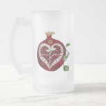 Judaica Pomegranate Heart Hanukkah Rosh Hashanah Frosted Glass Beer Mug<br><div class="desc">Party and gift supplies for Hanukkah and Rosh Hashanah You are viewing The Lee Hiller Photography Art and Designs Collection of Home and Office Decor, Apparel, Gifts and Collectibles. The Designs include Lee Hiller Photography and Mixed Media Digital Art Collection. You can view her Nature photography at http://HikeOurPlanet.com/ and follow...</div>