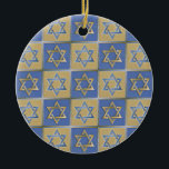 Judaica Star Of David Metal Gold Blue Ceramic Ornament<br><div class="desc">You are viewing The Lee Hiller Design Collection. Apparel,  Gifts & Collectibles  Lee Hiller Photography or Digital Art Collection. You can view her Nature photography at http://HikeOurPlanet.com/ and follow her hiking blog within Hot Springs National Park.</div>