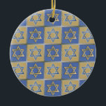 Judaica Star Of David Metal Gold Blue Ceramic Ornament<br><div class="desc">You are viewing The Lee Hiller Design Collection. Apparel,  Gifts & Collectibles  Lee Hiller Photography or Digital Art Collection. You can view her Nature photography at http://HikeOurPlanet.com/ and follow her hiking blog within Hot Springs National Park.</div>