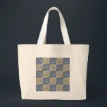 Judaica Star Of David Metal Gold Blue Large Tote Bag<br><div class="desc">You are viewing The Lee Hiller Design Collection. Apparel,  Gifts & Collectibles  Lee Hiller Photography or Digital Art Collection. You can view her Nature photography at http://HikeOurPlanet.com/ and follow her hiking blog within Hot Springs National Park.</div>