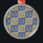 Judaica Star Of David Metal Gold Blue Ornament<br><div class="desc">You are viewing The Lee Hiller Design Collection. Apparel,  Gifts & Collectibles  Lee Hiller Photography or Digital Art Collection. You can view her Nature photography at http://HikeOurPlanet.com/ and follow her hiking blog within Hot Springs National Park.</div>