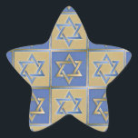 Judaica Star Of David Metal Gold Blue Star Sticker<br><div class="desc">You are viewing The Lee Hiller Design Collection. Apparel,  Gifts & Collectibles  Lee Hiller Photography or Digital Art Collection. You can view her Nature photography at http://HikeOurPlanet.com/ and follow her hiking blog within Hot Springs National Park.</div>