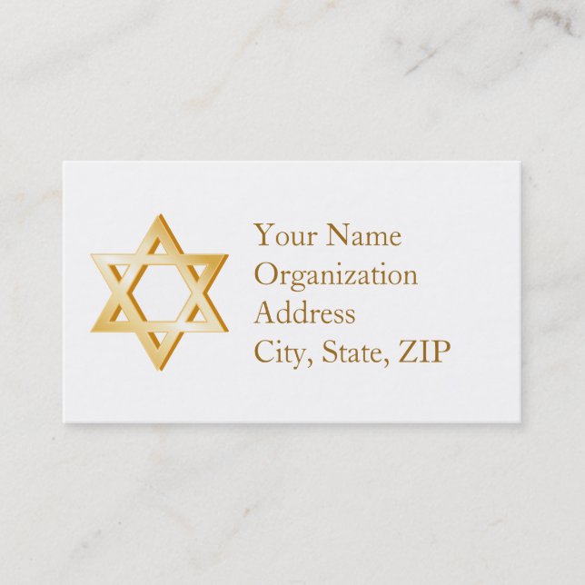 Judaism Symbol Business Card (Front)