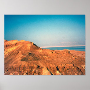 Judean desert and the Dead Sea Poster