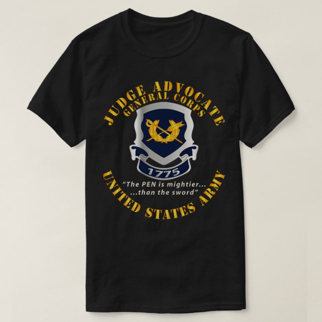 Judge Advocate General Corps Crest Pen is Mighter  T-Shirt (Design Front)