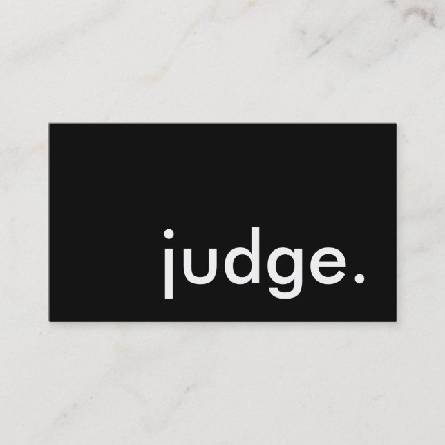 judge. business card (Front)