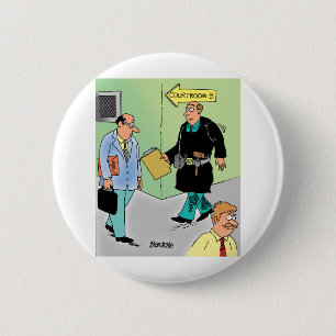 Judge Cartoon 2 Inch Round Button