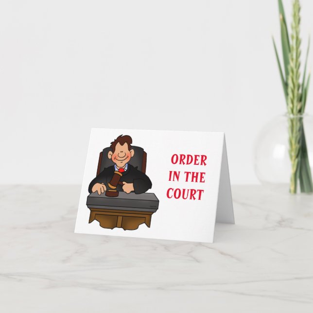 JUDGE DECLAIRS A "HAPPY HOLIDAY" IS IN "ORDER" HOL HOLIDAY CARD (Front)