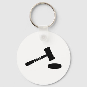 Judge hammer keychain