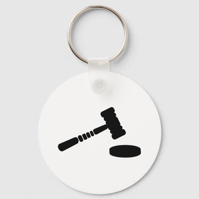 Judge hammer keychain (Front)