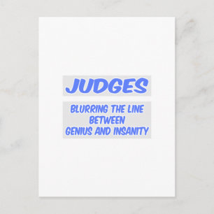 Judge Joke .. Genius and Insanity Postcard