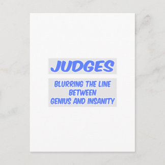 Judge Joke .. Genius and Insanity Postcard