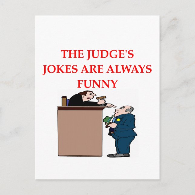 judge jokes postcard (Front)