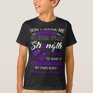Judge Me No - Purple Ribbon Fibromyalgia Awareness T-Shirt
