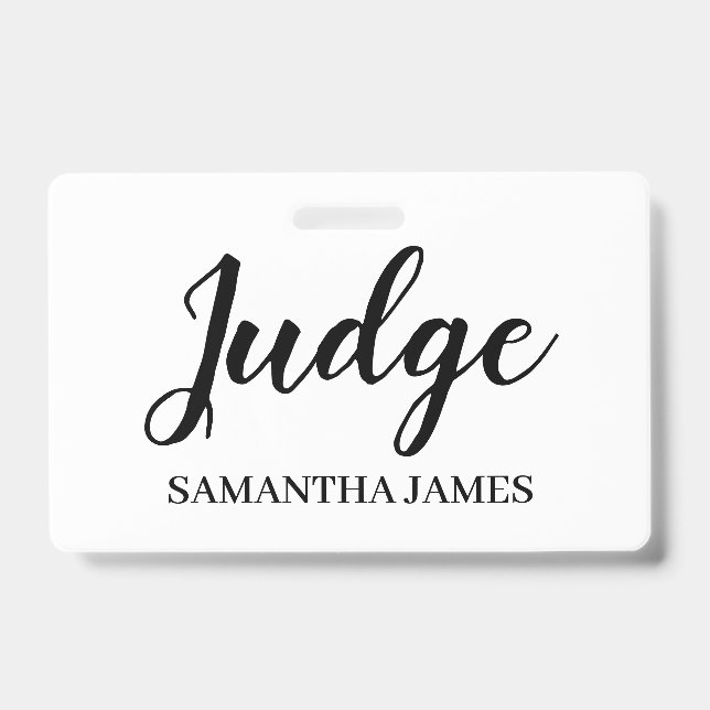 Judge Name Badge (Front)