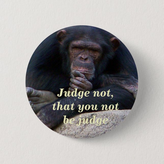 Judge Not_ Button_by Elenne 2 Inch Round Button (Front)