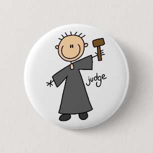 Judge Stick Figure 2 Inch Round Button