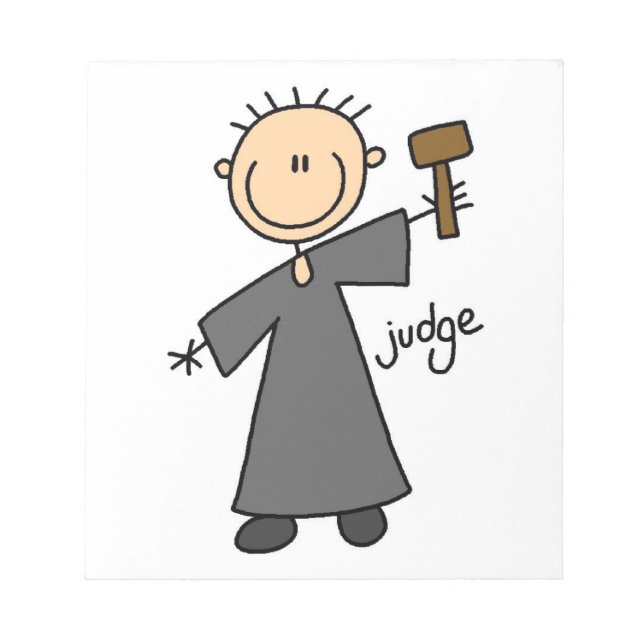 Judge Stick Figure Notepad (Front)