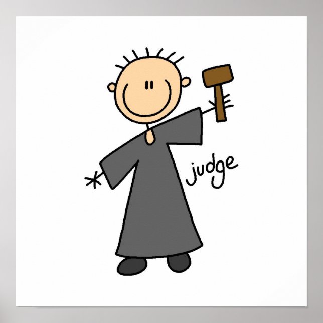 Judge Stick Figure Poster (Front)