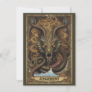 Judgement Norse Tarot Art Flat Thank You Card