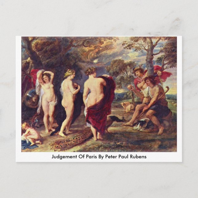 Judgement Of Paris By Peter Paul Rubens Postcard (Front)