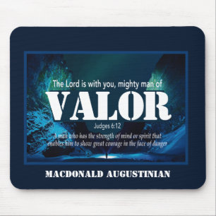 Judges 6:12 VALOR Mighty Man Personalized Mouse Pad