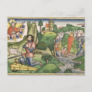 Judges 6 36 Gideon puts out the fleece, from the ' Postcard