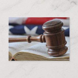 Judge's gavel - Legal business card template