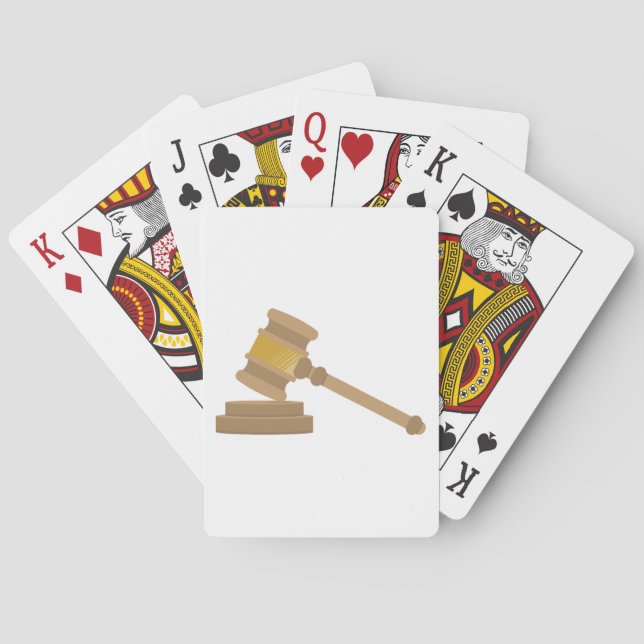 Judges Gavel Playing Cards (Back)