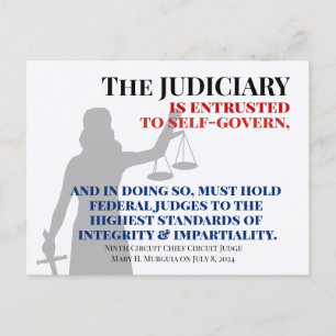 Judges Highest Standards of Integrity Impartiality Postcard