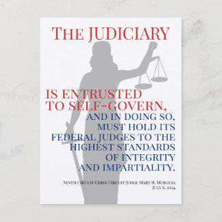 Judges Highest Standards of Integrity Impartiality Postcard