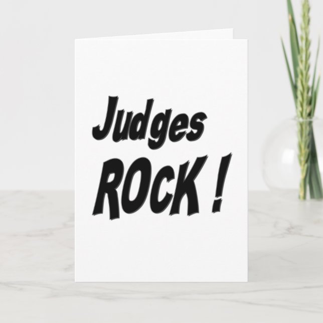 Judges Rock! Greeting Card (Front)