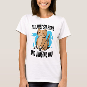 Judging Cat Women White T-Shirt