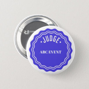 Judging Contest Modern Ribbon Judge  2 Inch Round Button