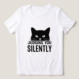 Judging You Silently Cat Shirt, Funny Cat T-Shirt, Tri-Blend Shirt