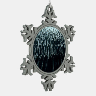 Judgment Day Snowflake Pewter Christmas Ornament