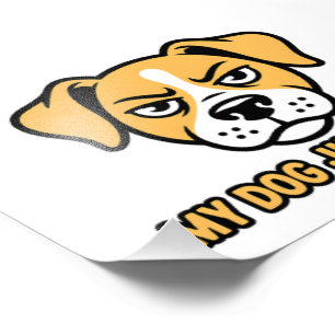 Judgmental Dog Face Funny Sarcastic Quote Photo Print