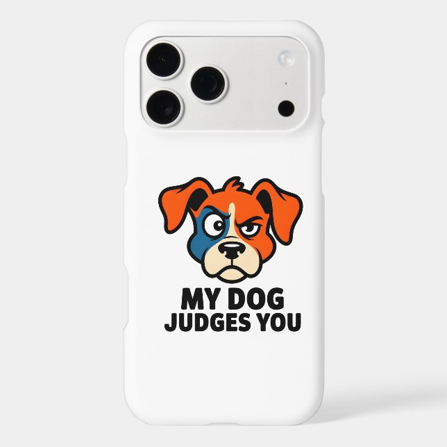 Judgmental Dog Face Sarcastic Quote Art (Back)