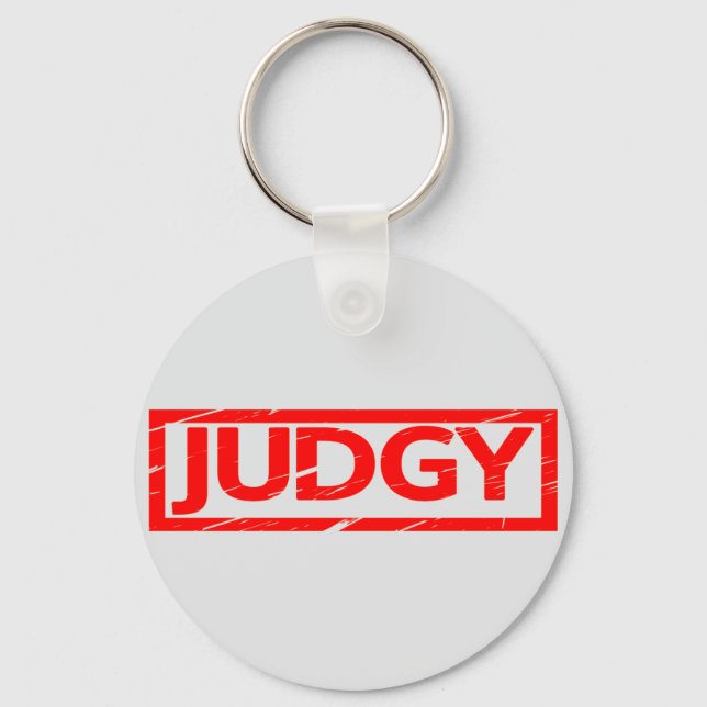Judgy Stamp Keychain (Front)