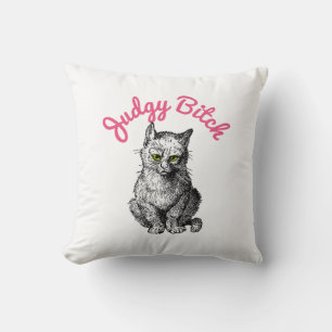 Judgy Throw Pillow