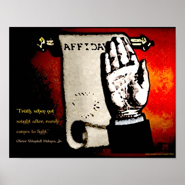 Judicial Wisdom - Holmes on Truth (v2) Poster (Front)