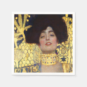 Judith and the Head of Holofernes by Gustav Klimt Napkin