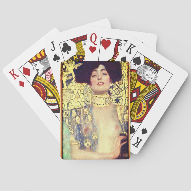 Judith and the Head of Holofernes by Gustav Klimt Playing Cards (Back)