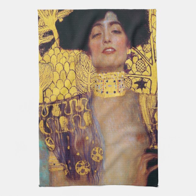 Judith (Lady in Gold), Gustav Klimt Kitchen Towel (Vertical)