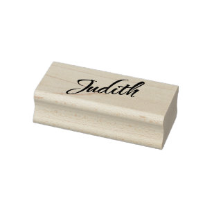 Judith name cursive decorative script font rubber stamp