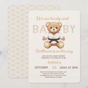 Judo Black Belt Bear Baby Shower Collection