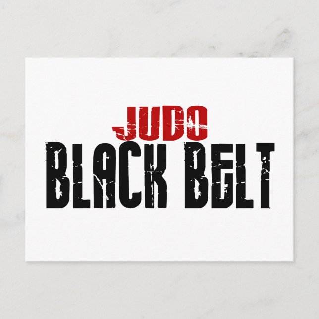 Judo Black Belt Postcard (Front)