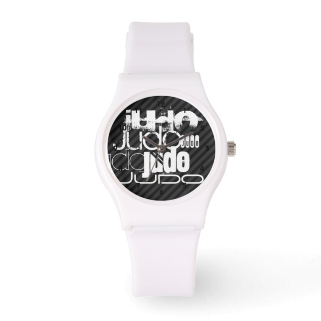 Judo; Black & Dark Grey Stripes Watch (Front)