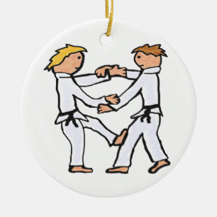 Judo Ceramic Ornament